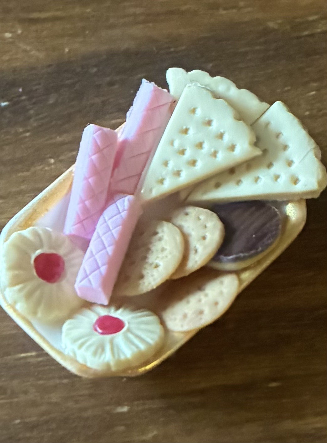 1:12 Miniature Dolls House Food * tray of biscuits * handmade food