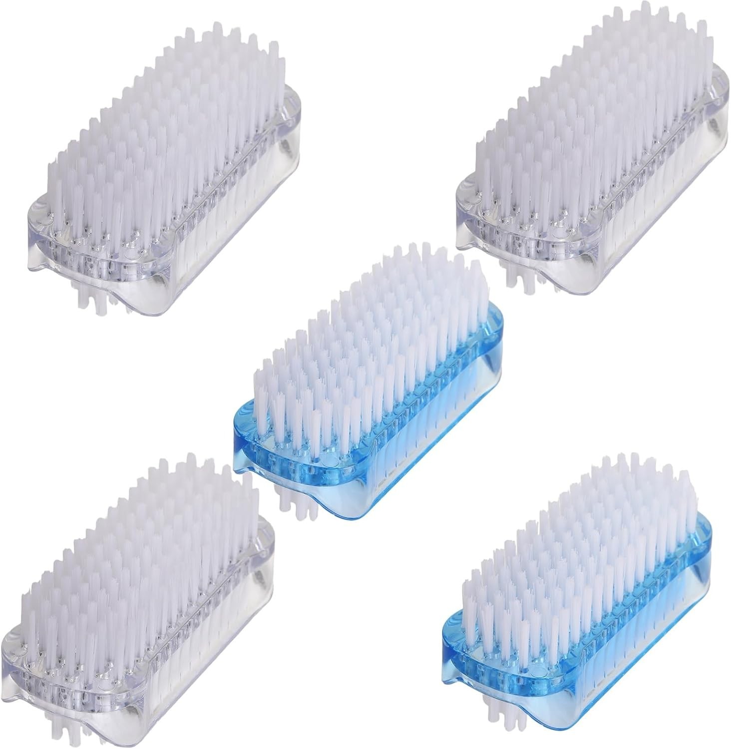 5 Pack Nail Brush Cleaning Fingernails Two Sided Hand Fingernail Scrub Brush Set