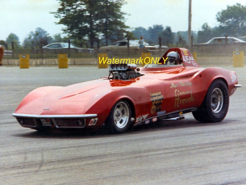 "Marv Eldridge" 1969 Chevy Corvette Roadster NITRO Funny Car PHOTO! #(1)