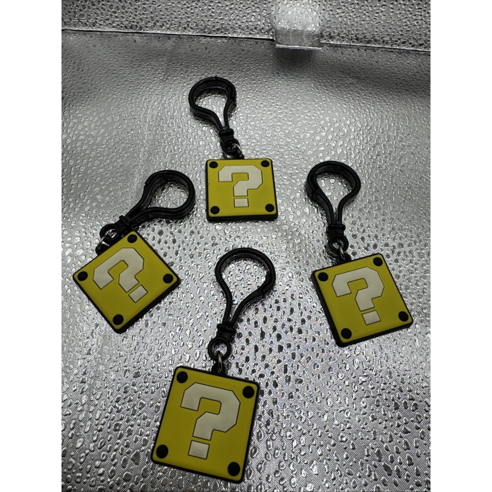 4 Mario Brothers Silicone Mystery Block Keychain Nintendo Keychain Retro Gaming