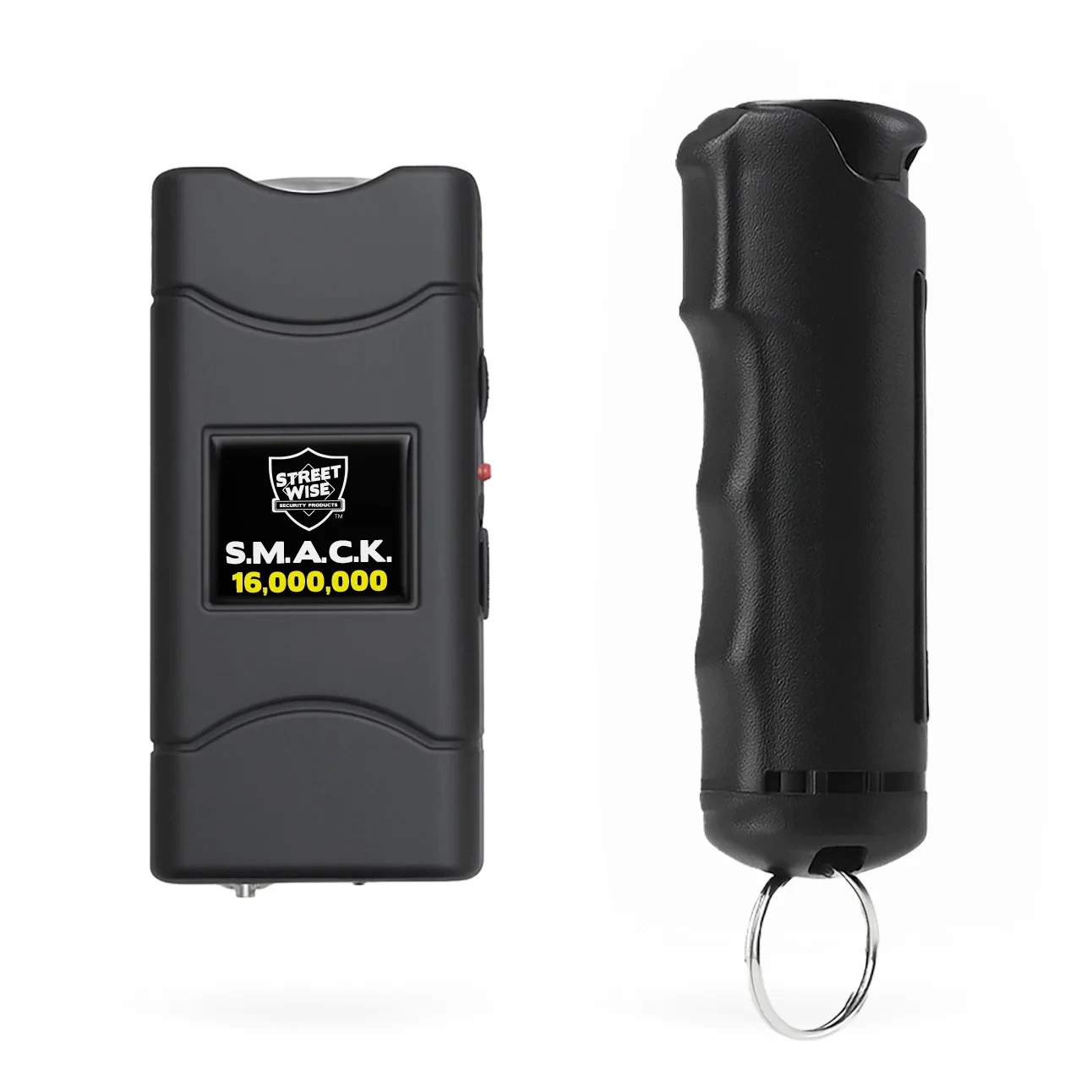 💗 Streetwise Pepper Spray + S.M.A.C.K. Stun Gun Combo – Black Self Defense Set