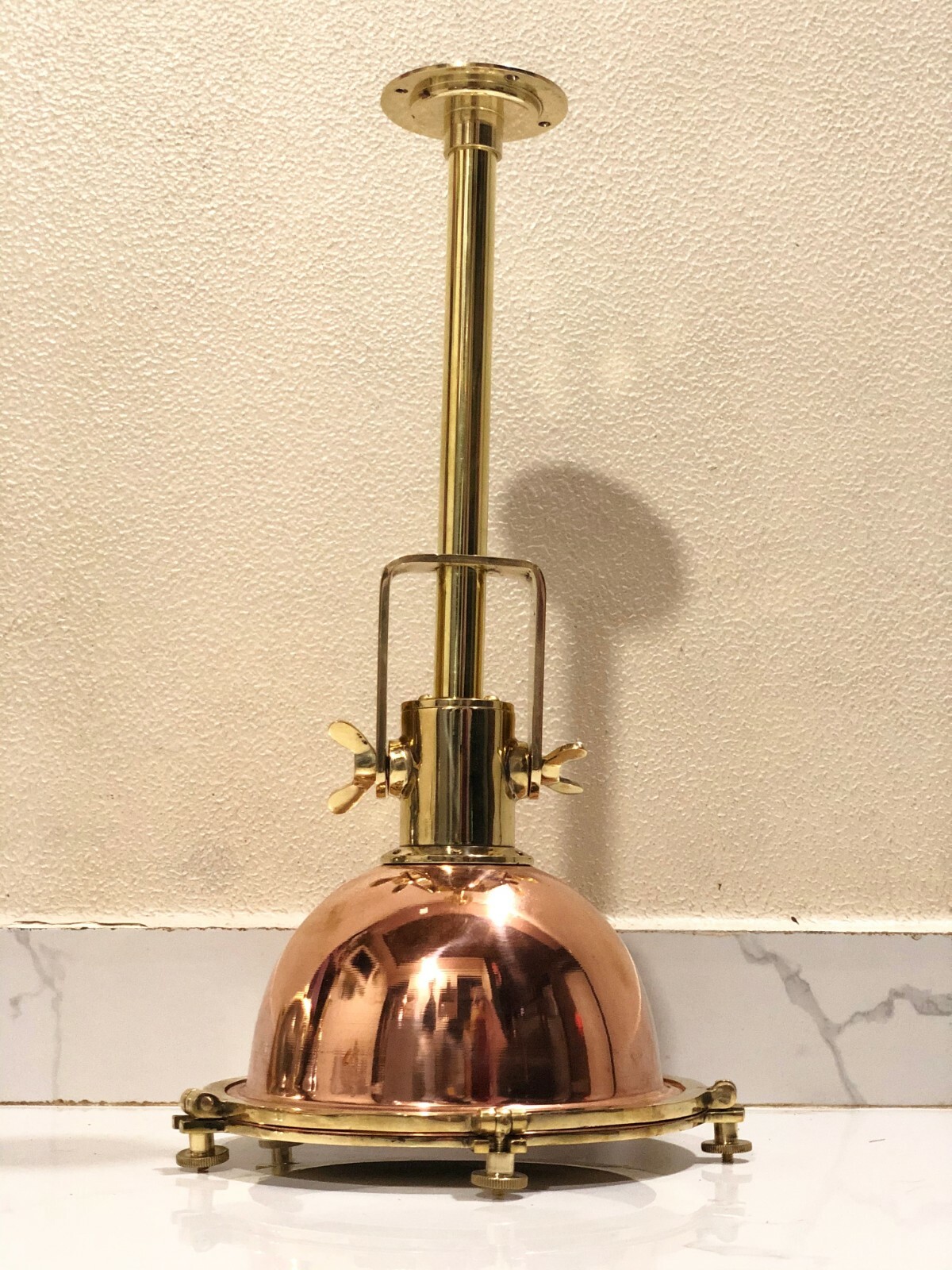 Antique Style Copper Brass Marine Pendant Ceiling Lamp Nautical Replica Handmade