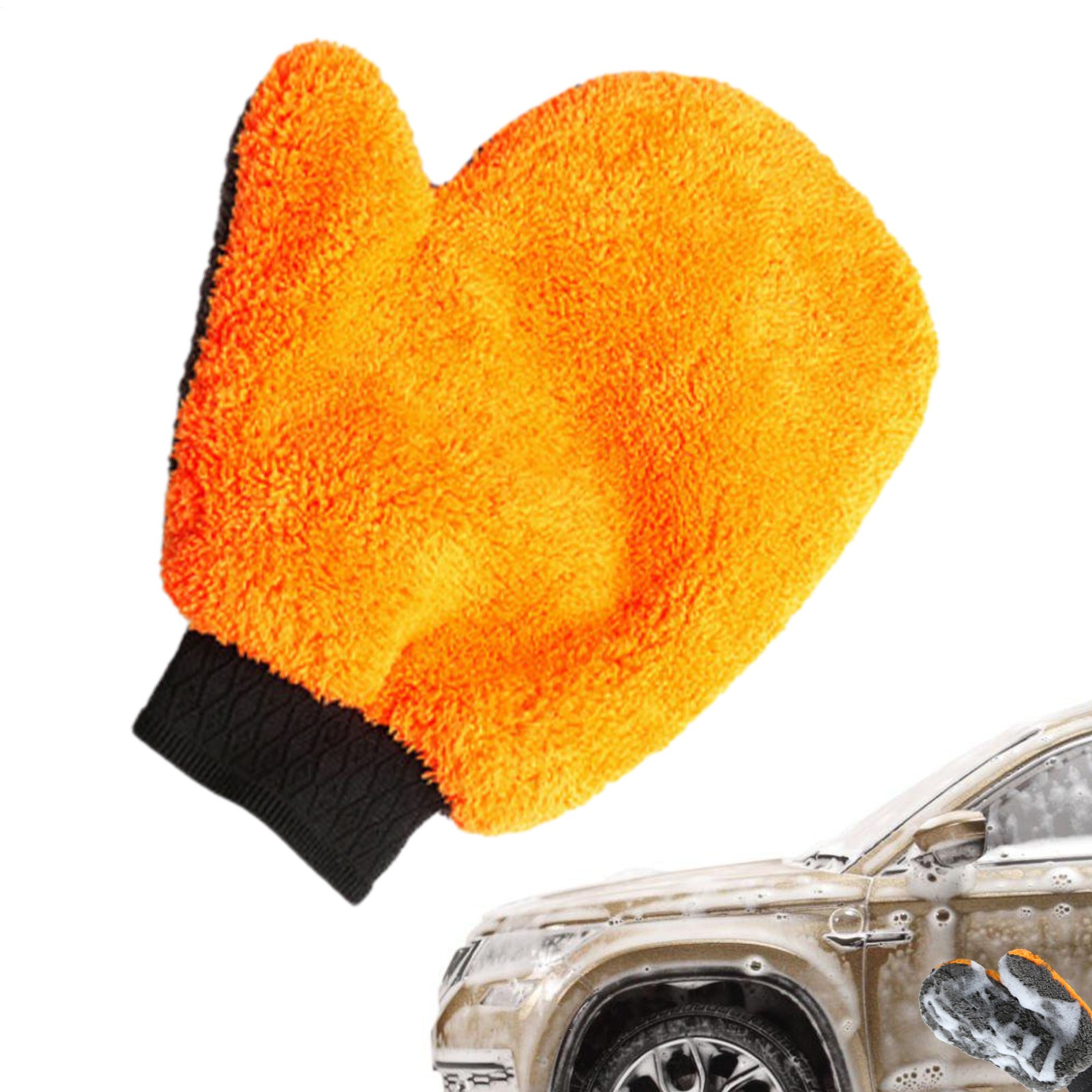 Car Wash Mitt Velvet Soft Gloves Double Sided Super Thick Gloves Clean Gloves 