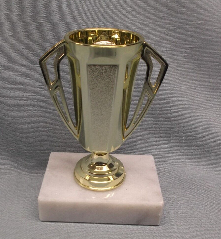 gold plastic CUP trophy award marble base 4 1/2" size