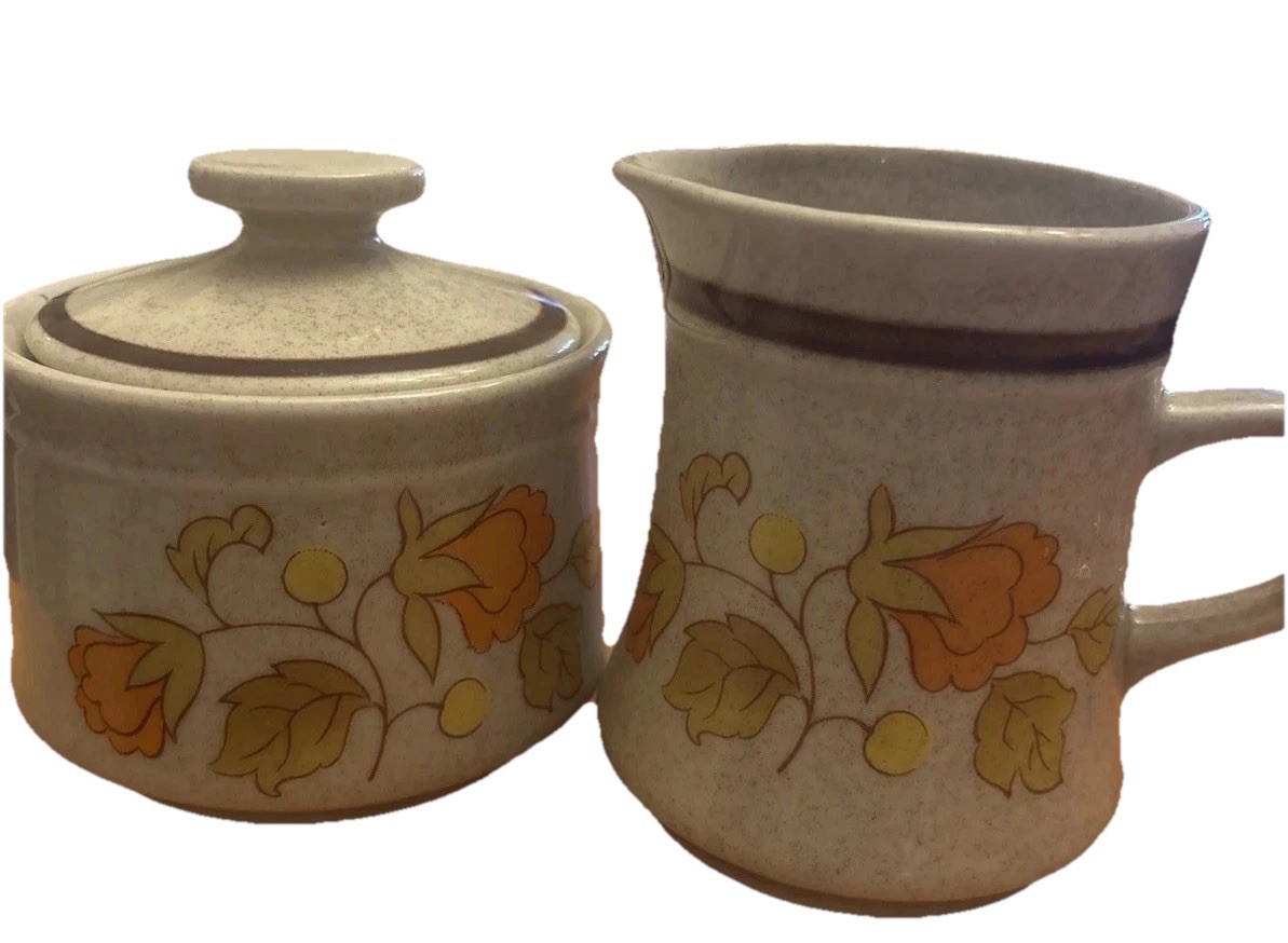 Haniwa Stoneware Discontinued set Sugar And Creamer Mint