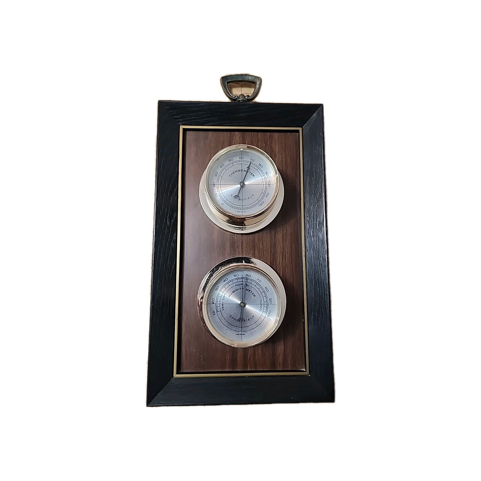 Vintage Springfield Weather Station Barometer Thermometer Humidity Made In USA
