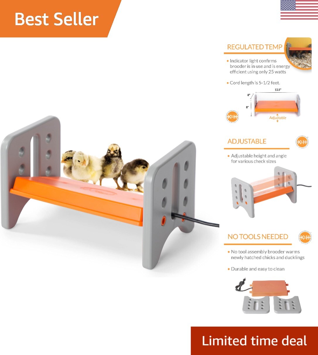 Thermo Chicken Brooder, Brooder Heater for Chicks, Chick Brooder Plate, Safe ...