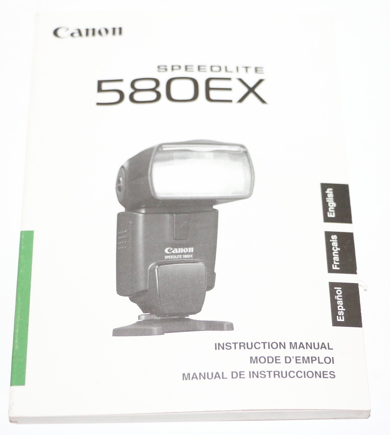 Canon 580EX Speedlite Original Instructions Very Clean Free USA Shipping