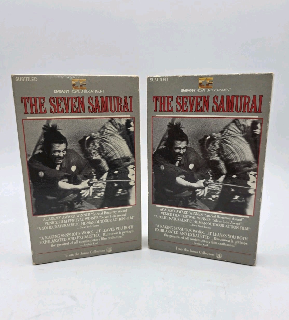 Vintage 1984 The Seven Samurai 1 & 2  Martial Arts BETA Betamax RARE NOT VHS