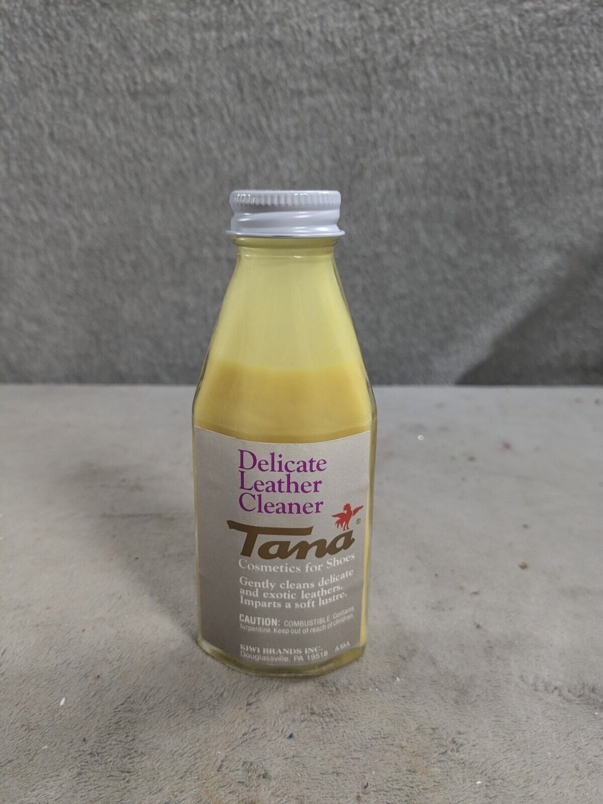 Vintage Bottle Of Tana Delicate Leather Cleaner For Leather Shoes 3oz