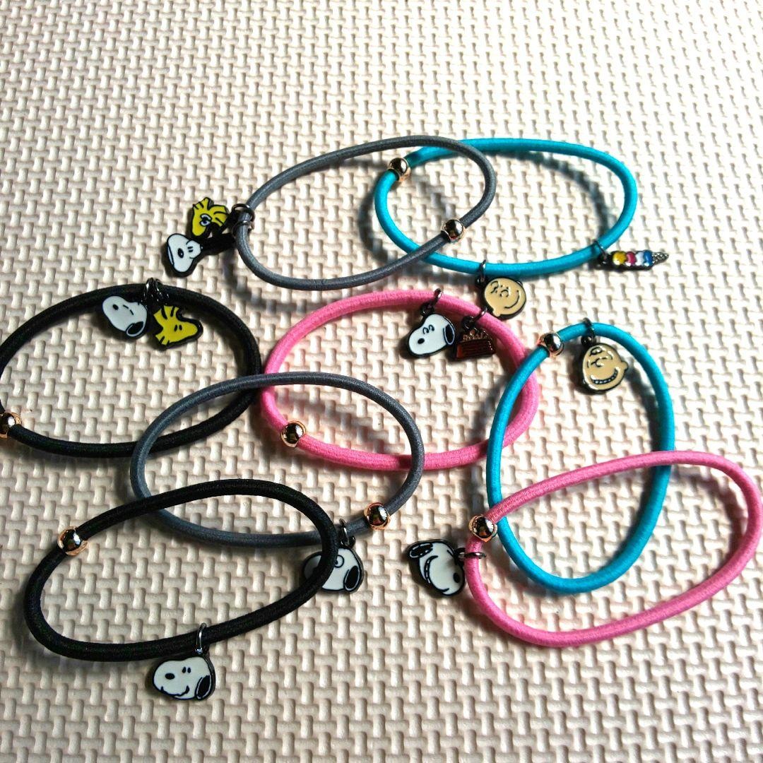 Snoopy Charlie Brown Woodstock Hair Ties Set of 8 Character Accessories