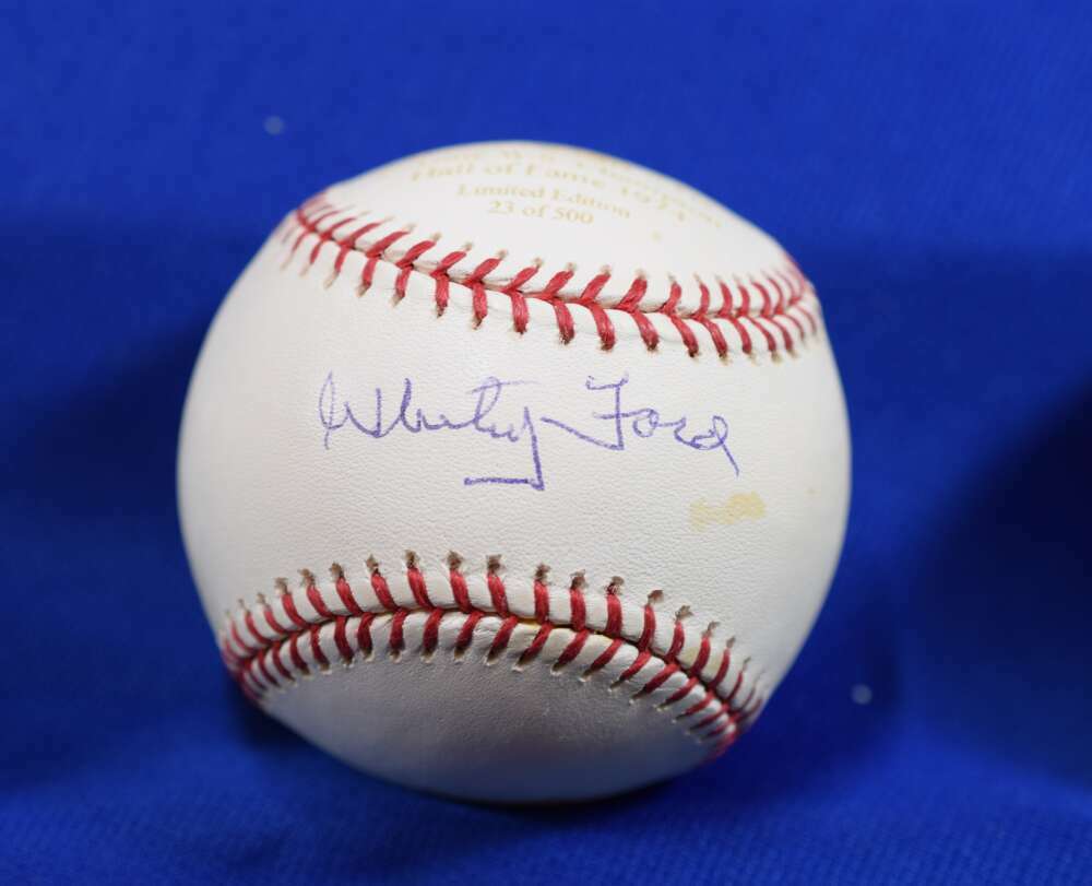Whtey Ford MLB Coa Autograph Major League OML Signed Baseball