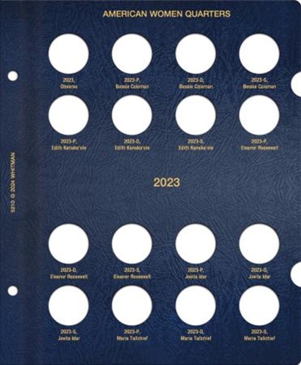 Whitman Album 4989 Update Page 2 For American Women Quarters  2023 16 Slots NEW