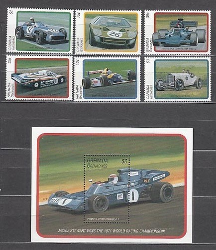 Grenada-Grenadines - Mail Yvert 1816/21+H.335 ** Mnh Cars