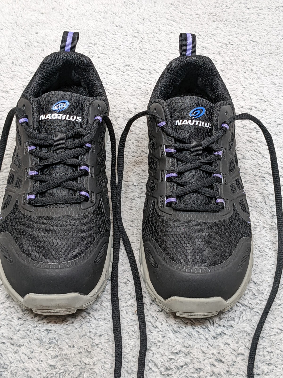 Nautilus Stratus Black & Purple Womens Composite Toe Safety Sneakers Shoes 7W