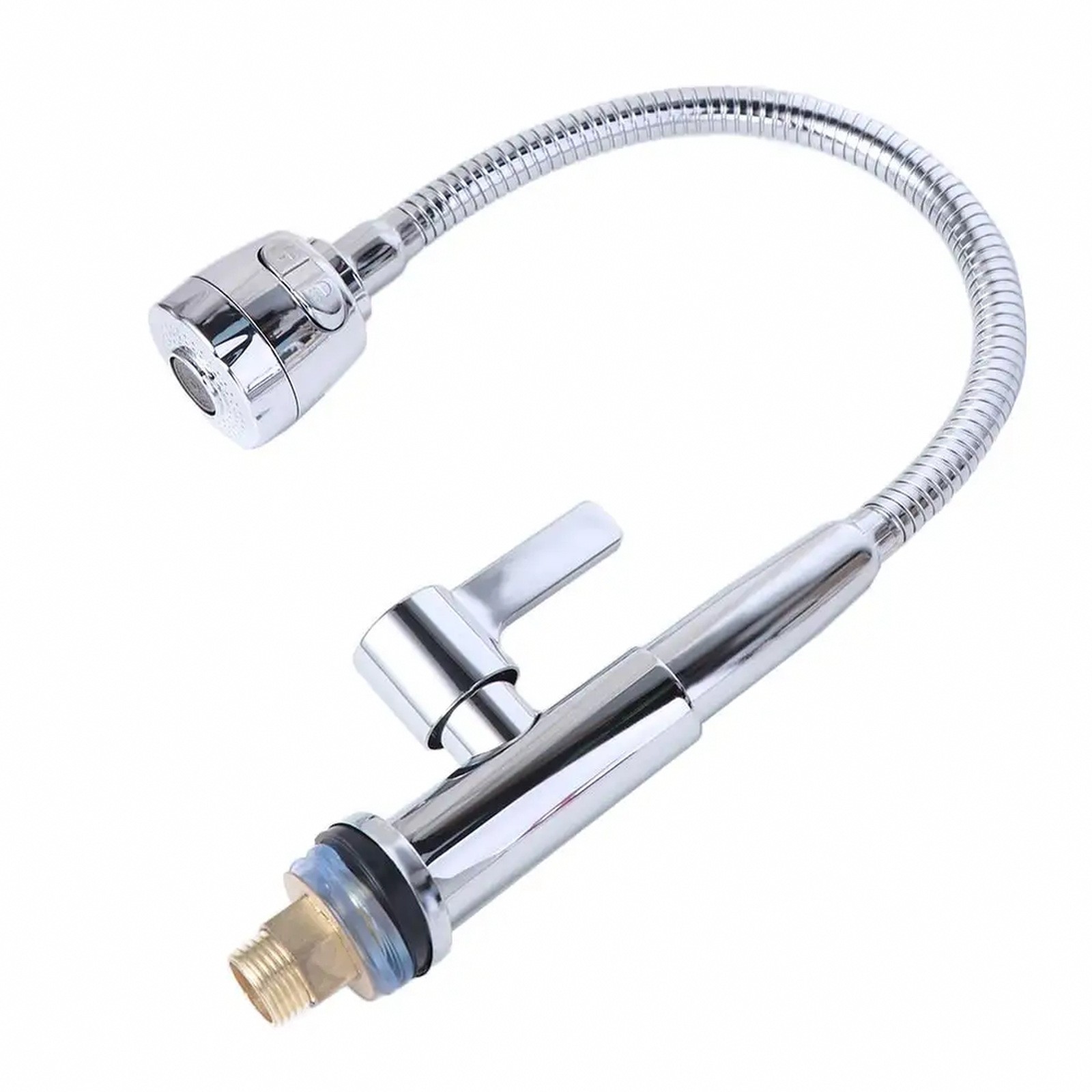 Rotatable Kitchen Faucet Adjustable Mode Deck Mounted Single Cold Water