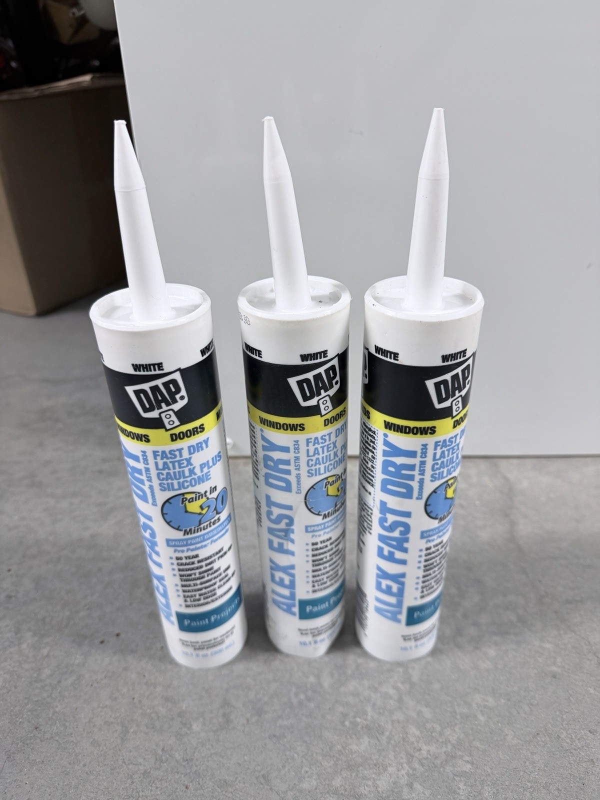 DAP Alex Fast Dry Caulk Plus Silicone Latex Caulk Plus Silicone Sealant