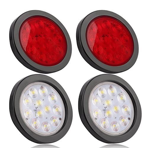 4PCS 4inch Round Stop Tail Turn Signal Backup Fog Reverse Brake Marker Lights 