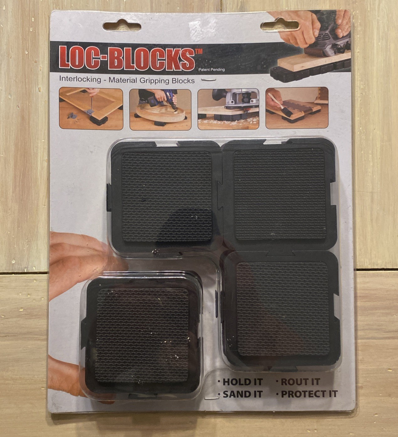 4-Pack LOC-Blocks Interlocking Material Gripping Blocks  NEW