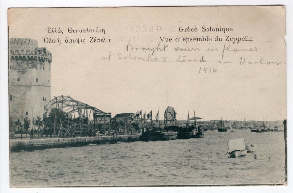 Zeppelin/Airmail 1916 Ak Zeppelinabschuss Thessaloniki Rare Unused (FA0686
