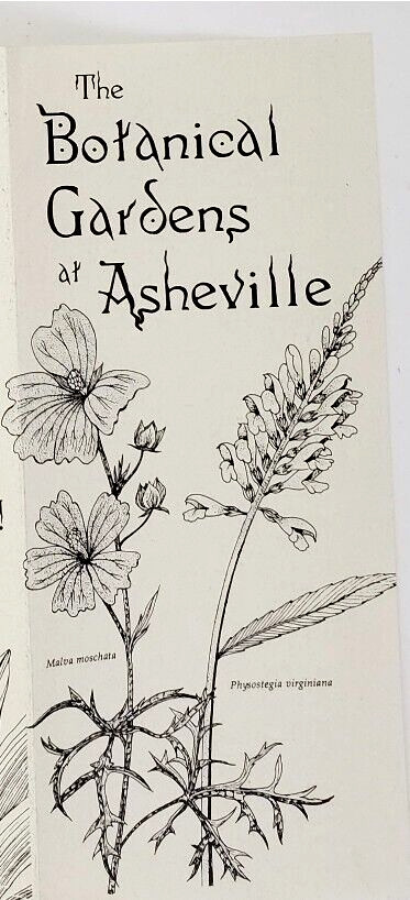 1980s Asheville NC Botanical Gardens North Carolina Vintage Travel Brochure
