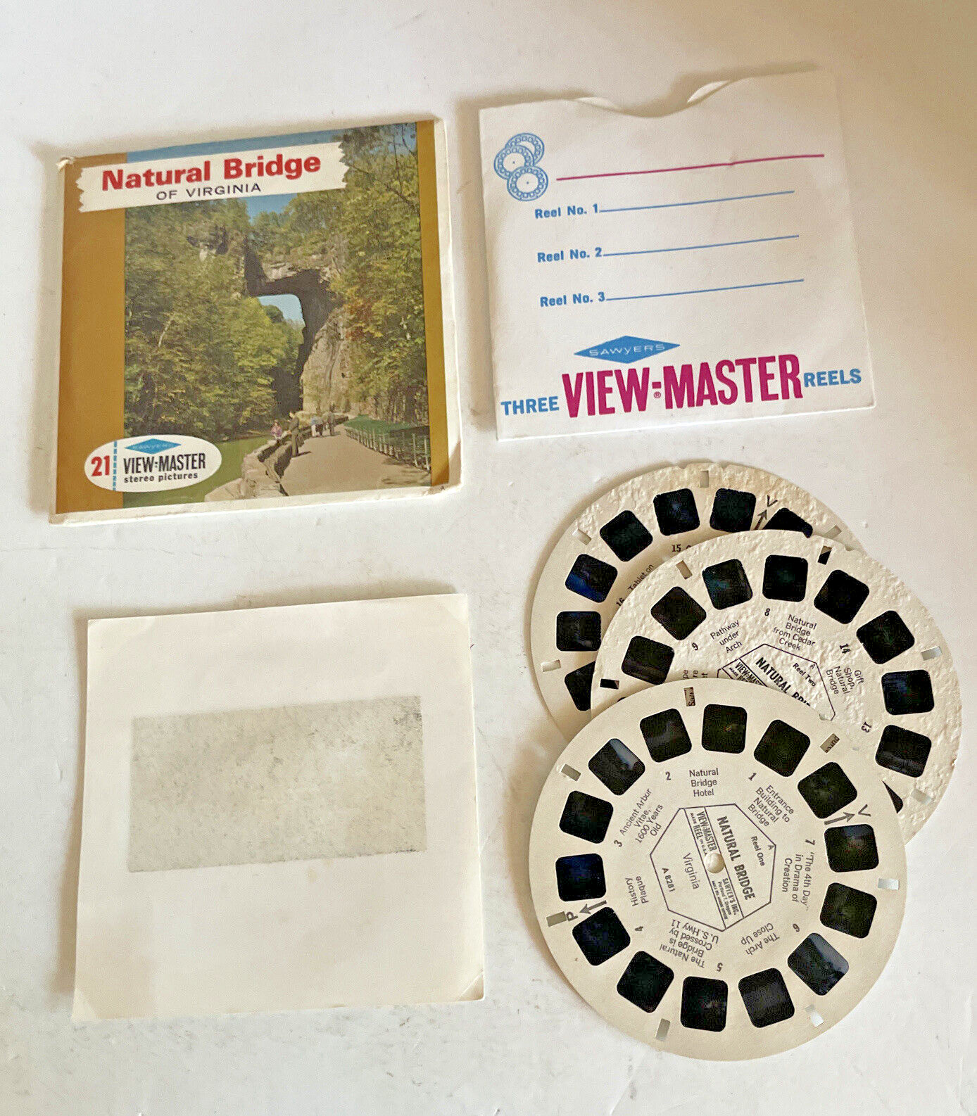 View-Master A828, Natural Bridge of Virginia, 3 Reel Set