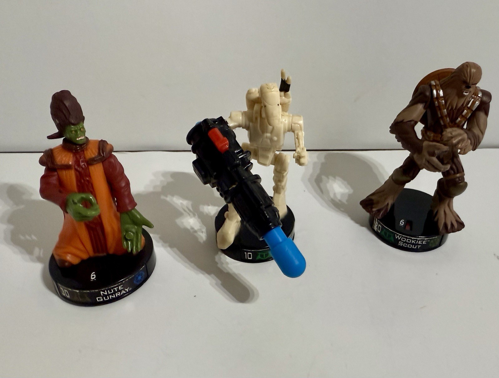 Attackix Star Wars Lot Of 3 Figures Wookie / Battle Droid / Nute Gunray 2006