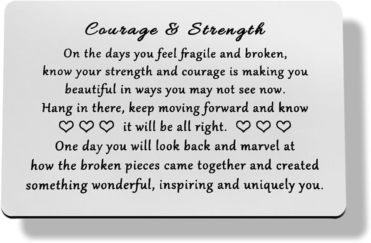 Inspirational Present for Women Men Metal Card Encouragement Gift for Coworker S