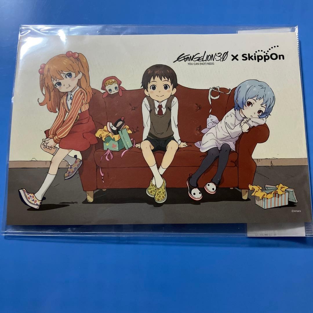 Evangelion SkippOn Collaboration Limited Postcard Asuka Shinji Rei Anime Charac
