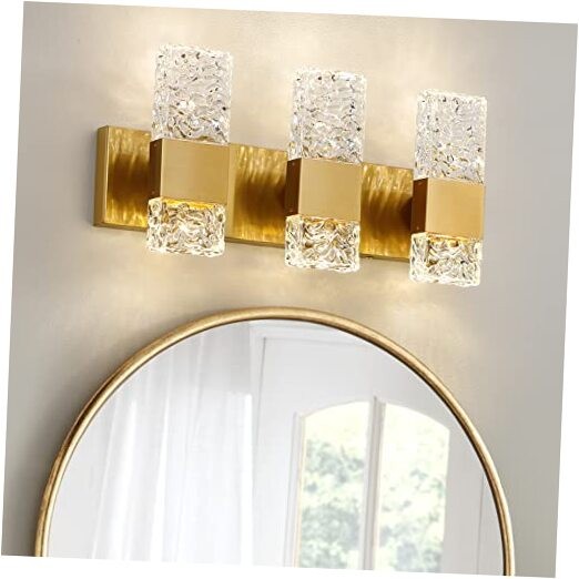 Bathroom Vanity Light Fixtures Bathroom Light Fixtures Over Mirror 3-light Gold