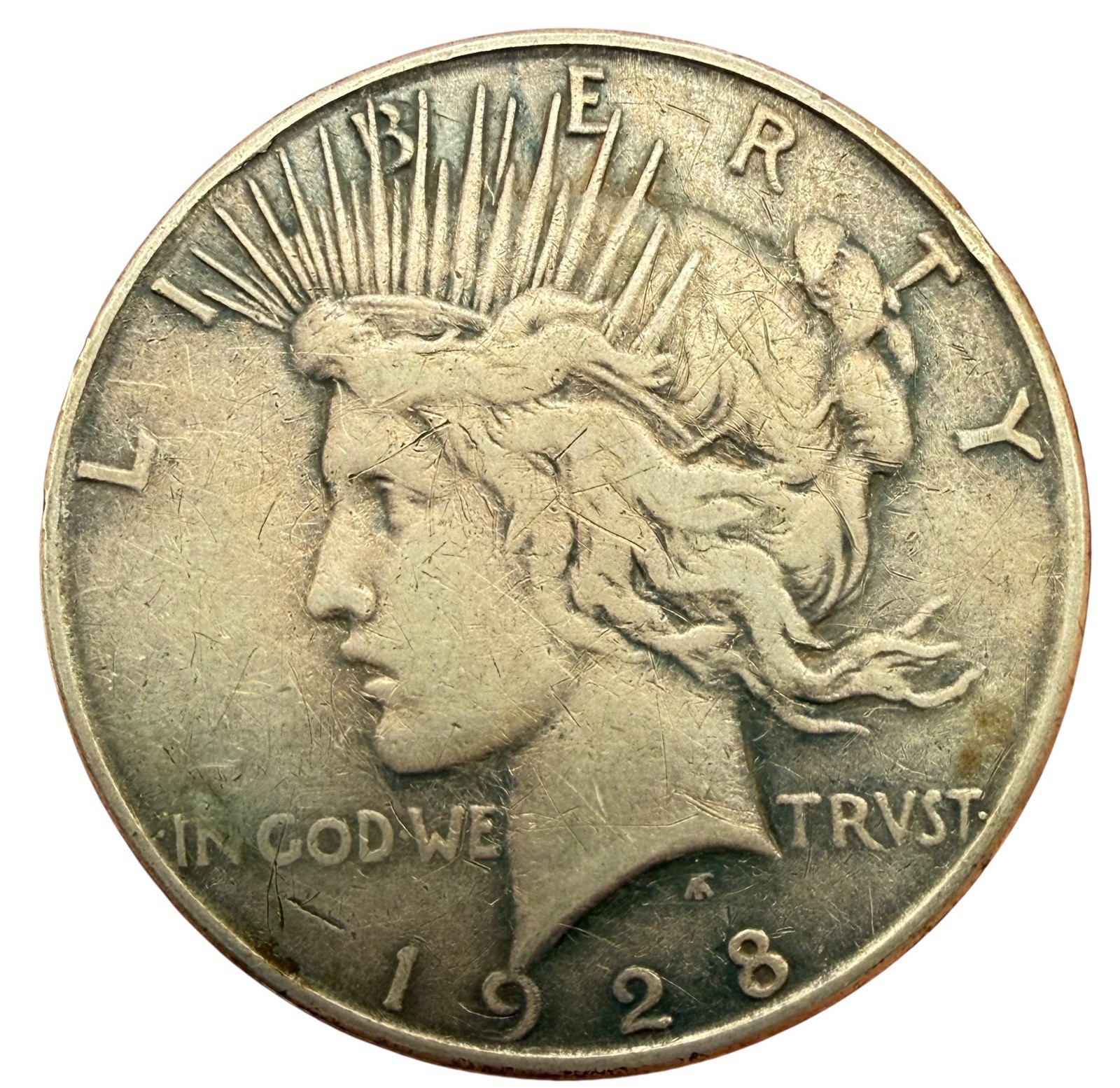 1928-S Peace Silver Dollar $1 - Circulated - San Francisco Mint -Ungraded