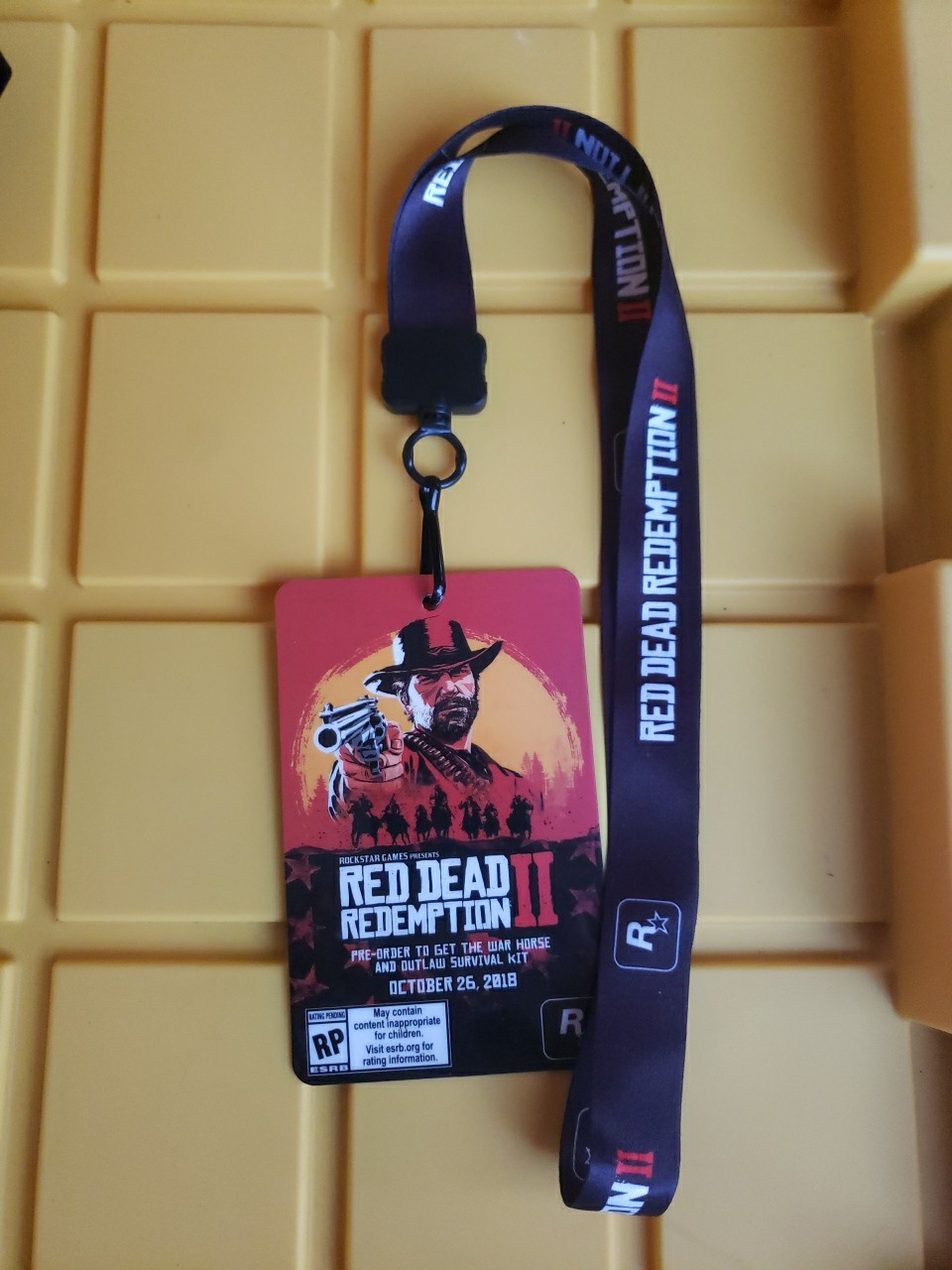 Red Dead Redemption 2 GameStop Employee Rockstar Games RDR2 Promo Lanyard Tag 