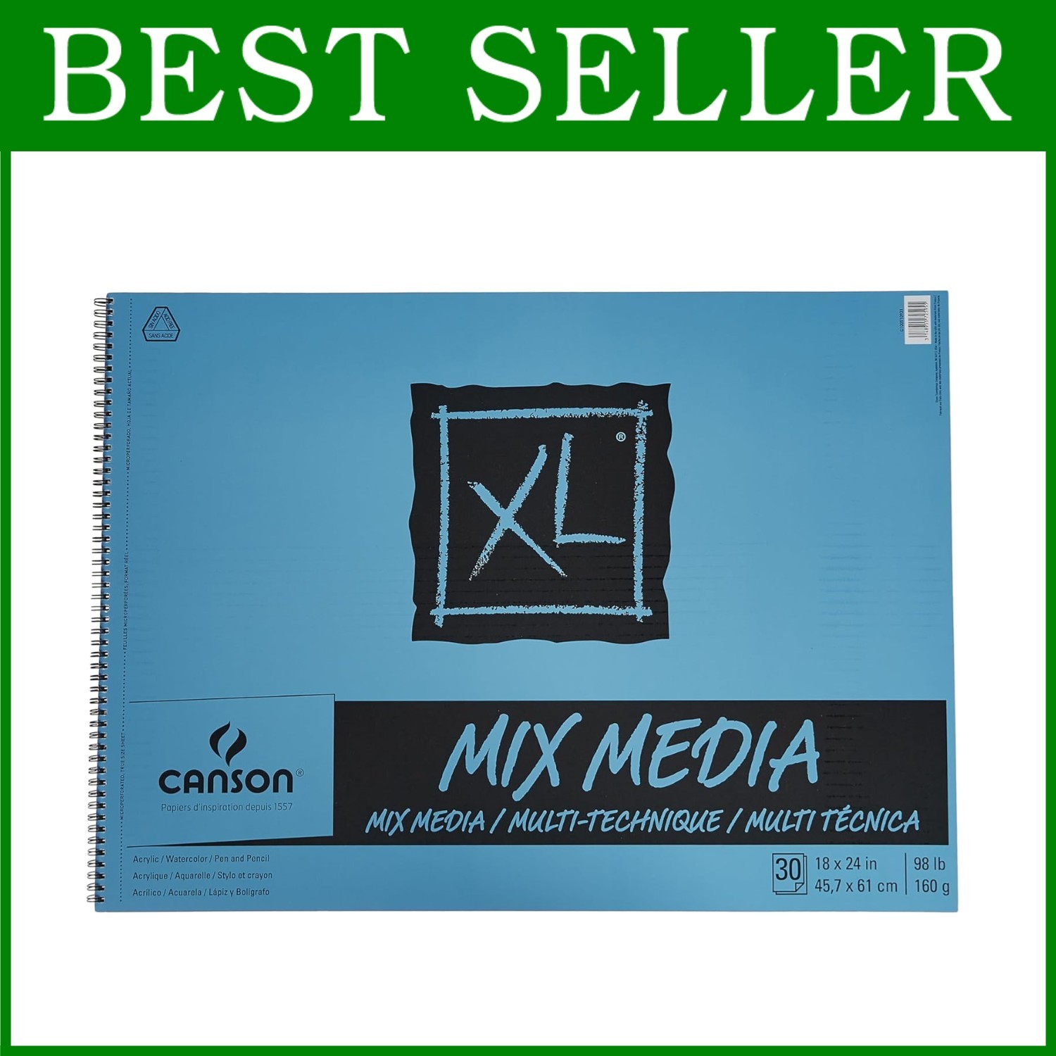 XL Mix Media Pad - Watercolor, Marker, Painting - 18x24