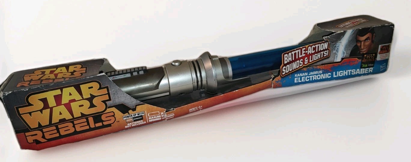 2016 Star Wars Blue Lightsaber (Kanan Jarrus) Extendable Blade Disney Rebels