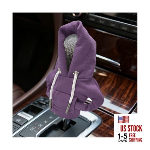 Car Gear Shift Hoodie, Mini Funny Fashionable Hooded Clothing Vehicle Purple