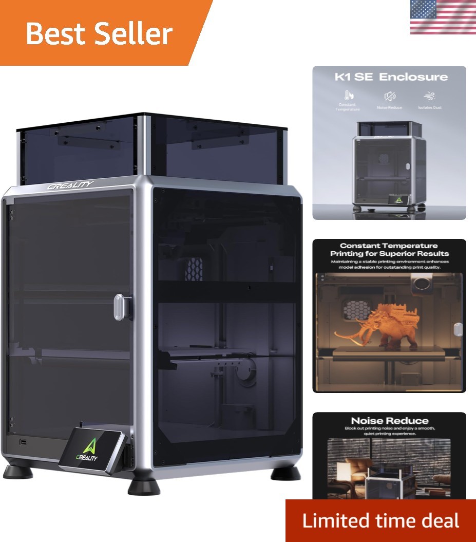 Official Customized 100% Fit Transparent Black K1 SE Enclosure, Dustproof Cov...