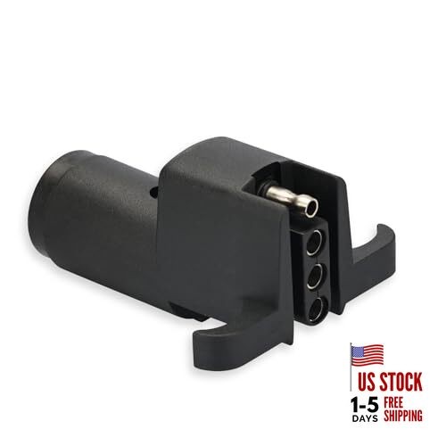  12 Volt 6 Pin to 4 Pin Trailer Plug Adapter, 6 Way Round to 6 Round to 4 Flat