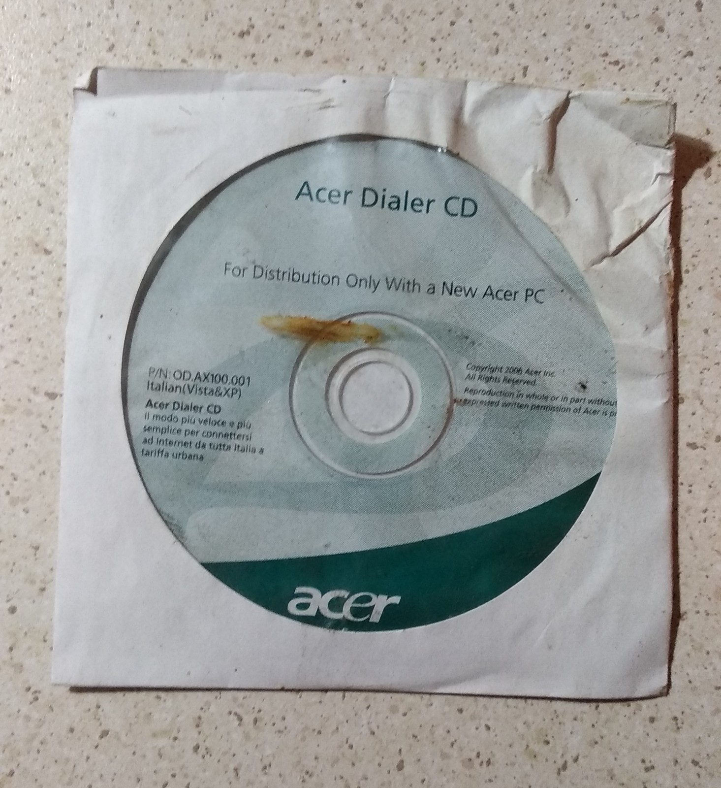 Acer Dialer CD NEW!