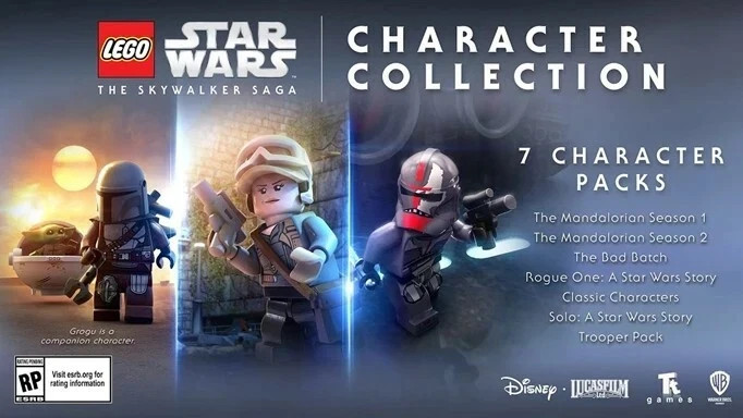 Xbox One Series X Lego Star Wars Skywalker Saga 7 Character Collection Packs DLC