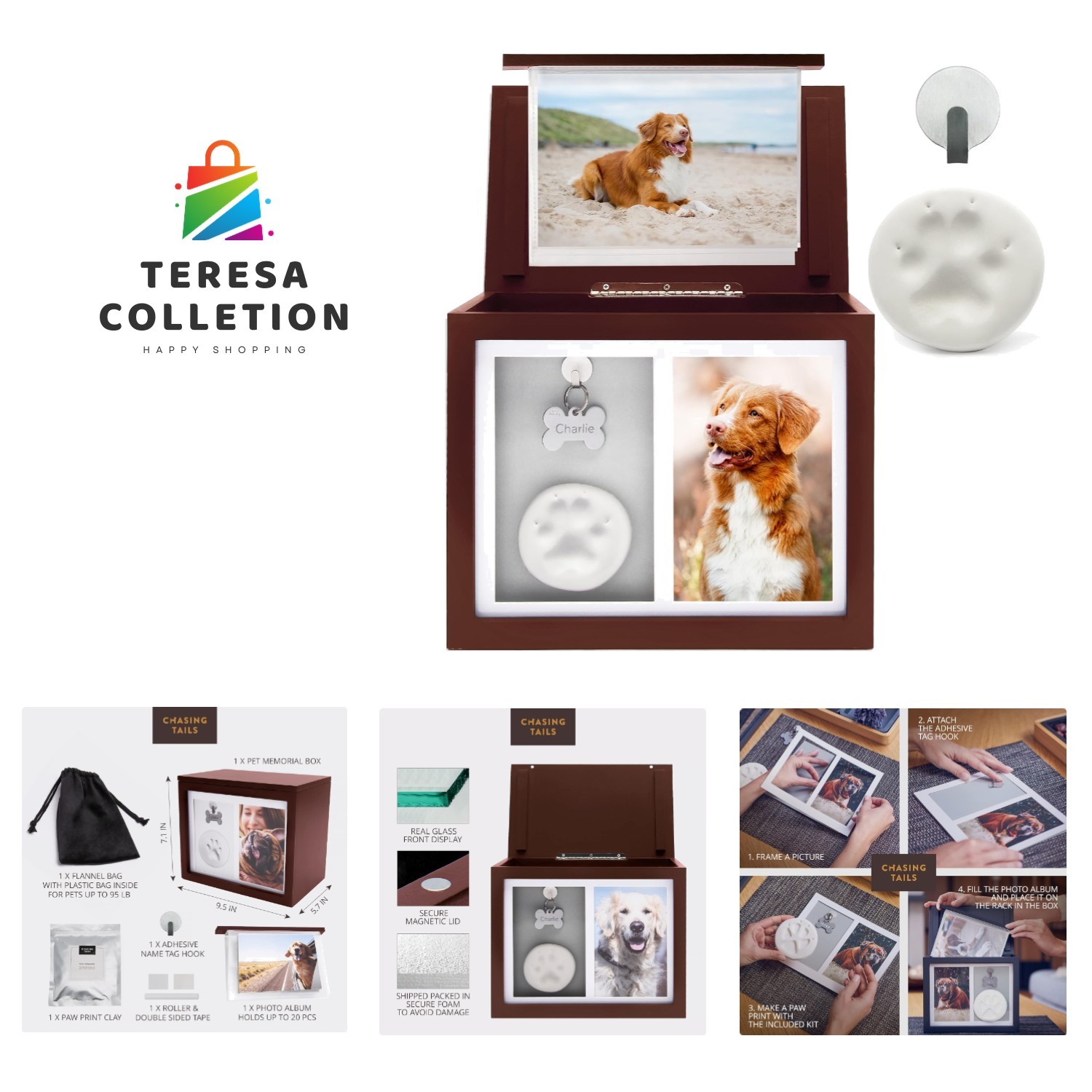 Pet Urns for Dogs Ashes Keepsake - Memorial Dog Urns for Ashes Personalized, ...