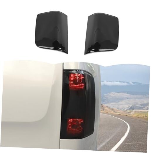  Smoked Black Tail Light Lamp Cover Guard Trim Decoration Exterior Accessories 