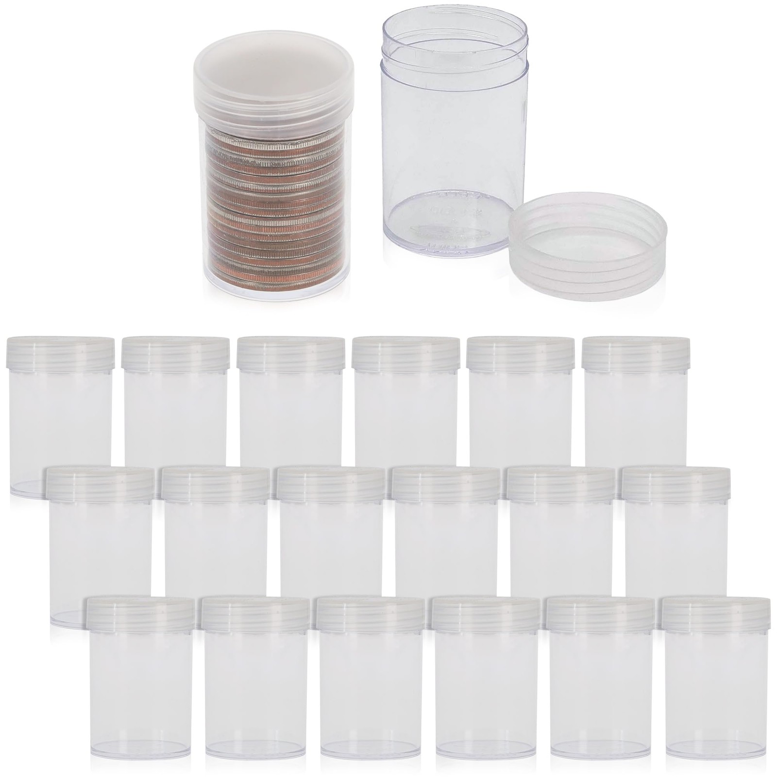 Coin Tubes for Silver Dollars 20 Pack Holds Eisenhower Dollar