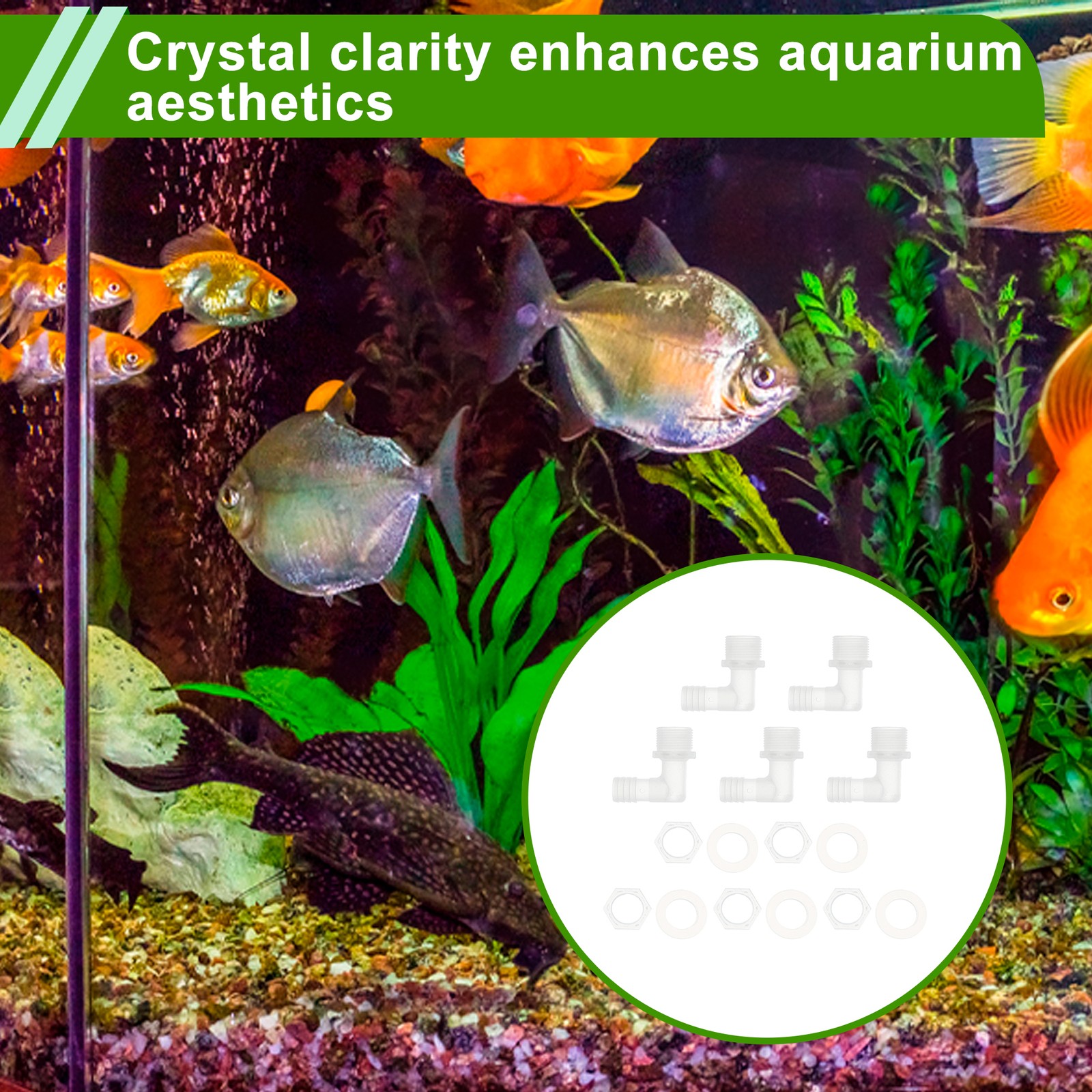 5/8" Hose ID G3/4 Male NPT Elbow Barb Connector PP Clear 1 Set