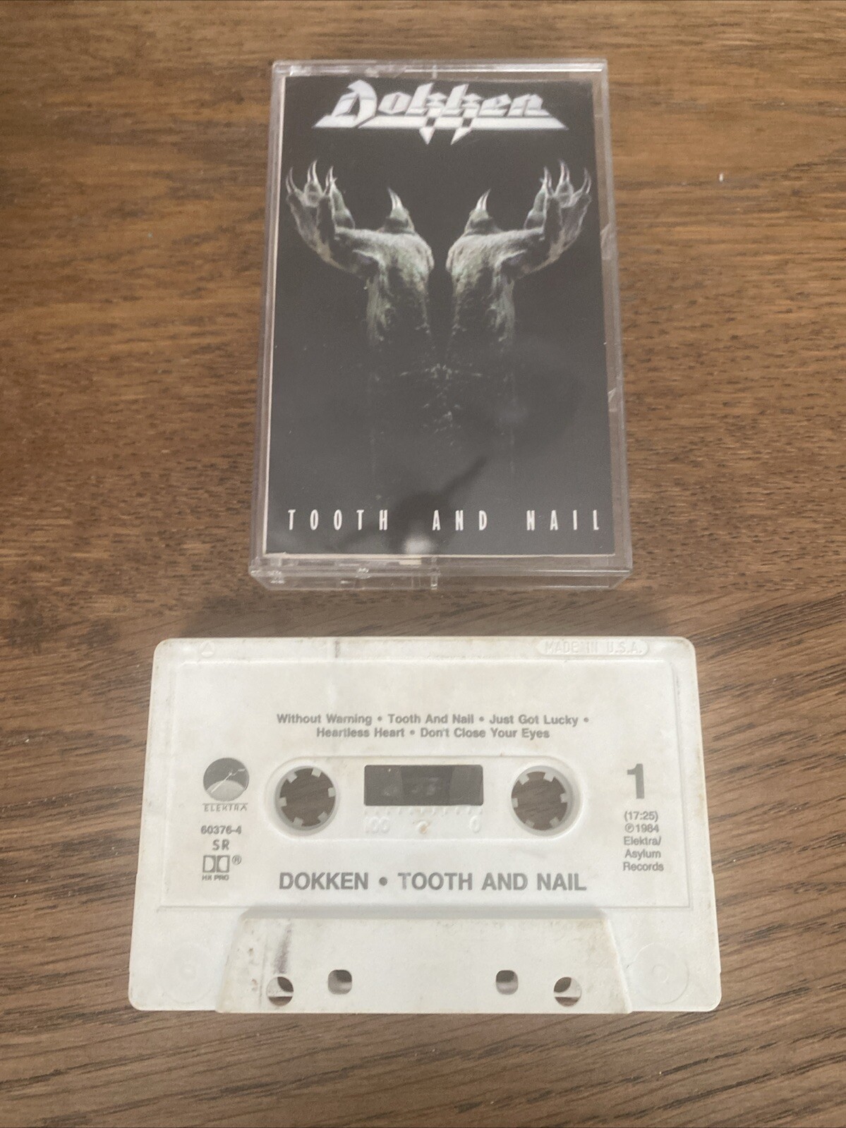 Dokken Tooth & Nail cassette tape 1984 Elektra 60376-4 HEAVY METAL