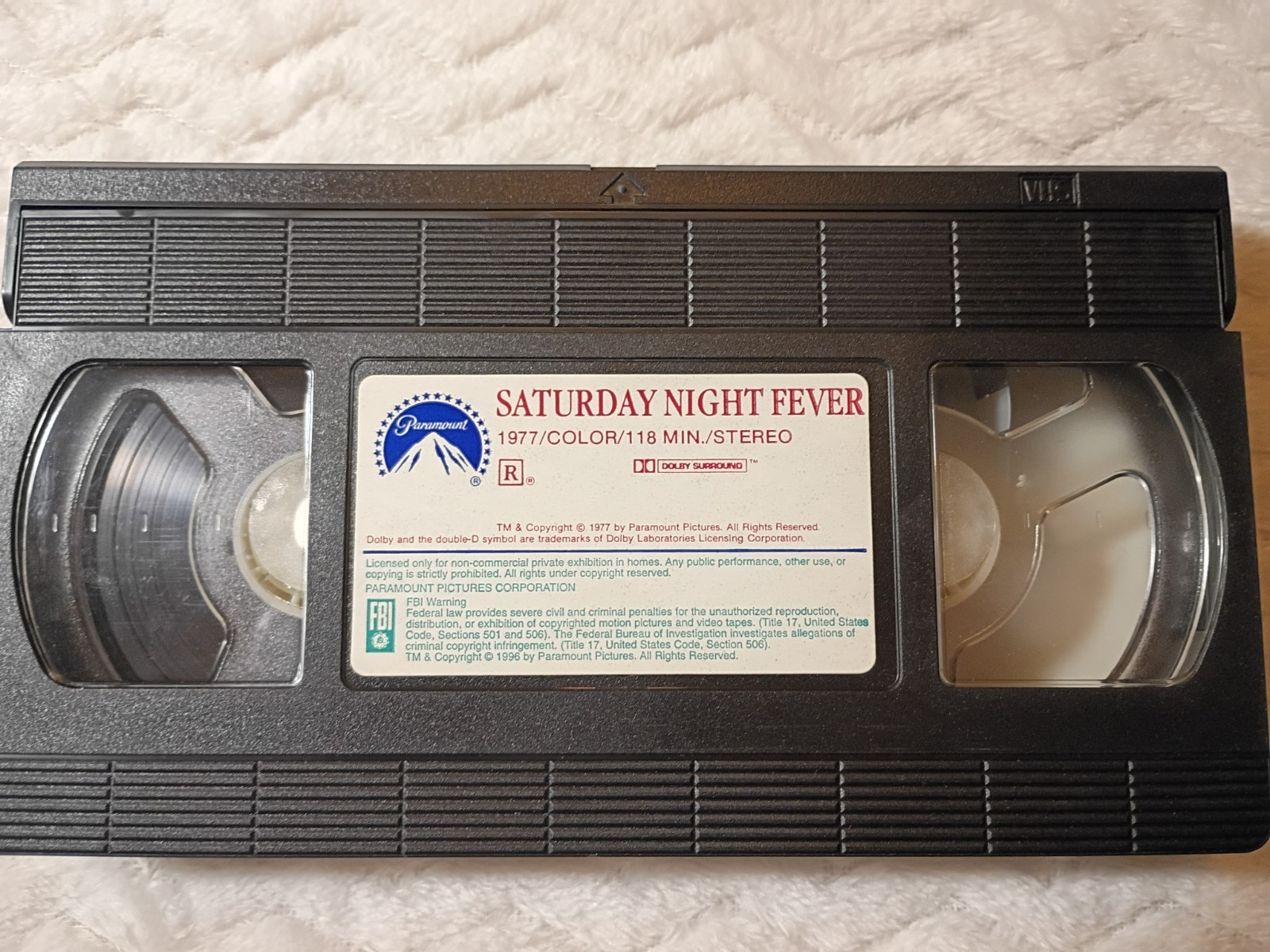 Paramount Saturday Night Fever VHS 1977 R Drama Music John Travolta NTSC English