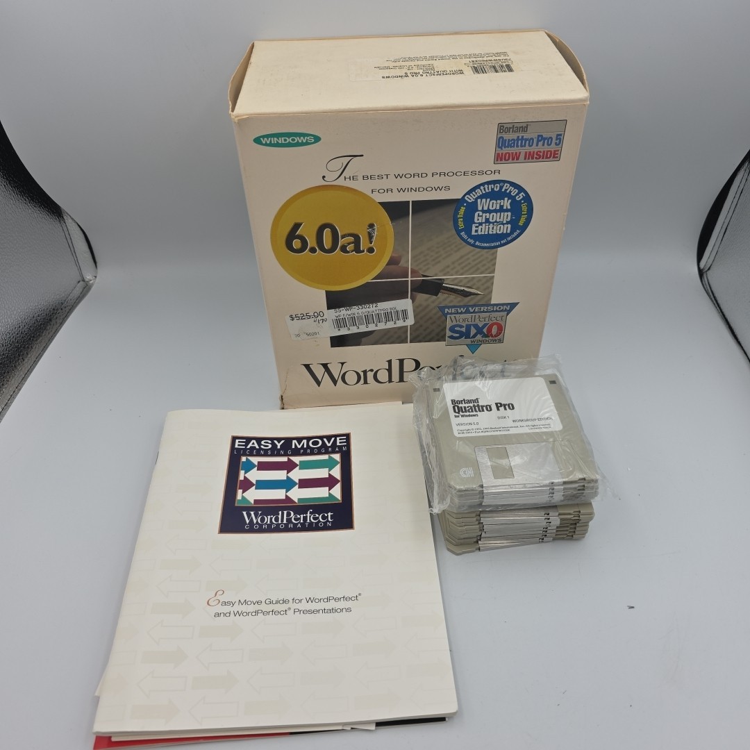 WordPerfect 6.0a for Windows CD-ROM 1993 Vintage Software