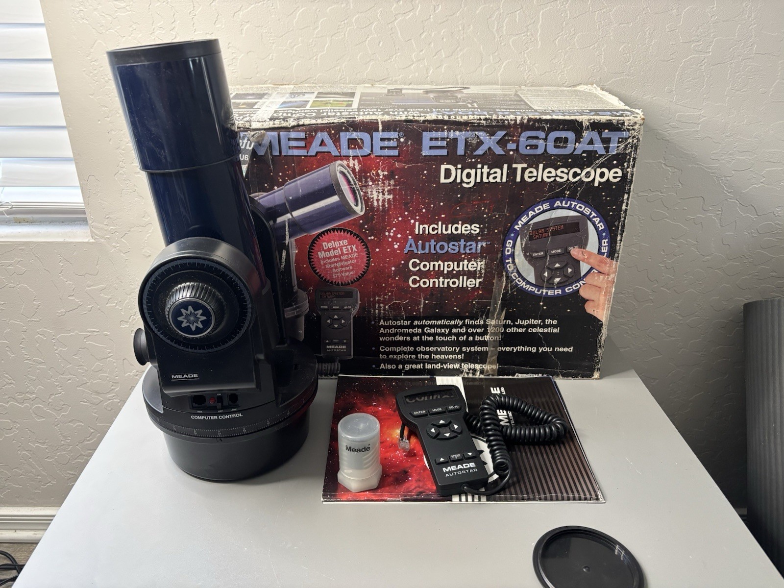 Meade ETX-60 Blue Black Autostar Control Refracting Telescope w/Autostar Control