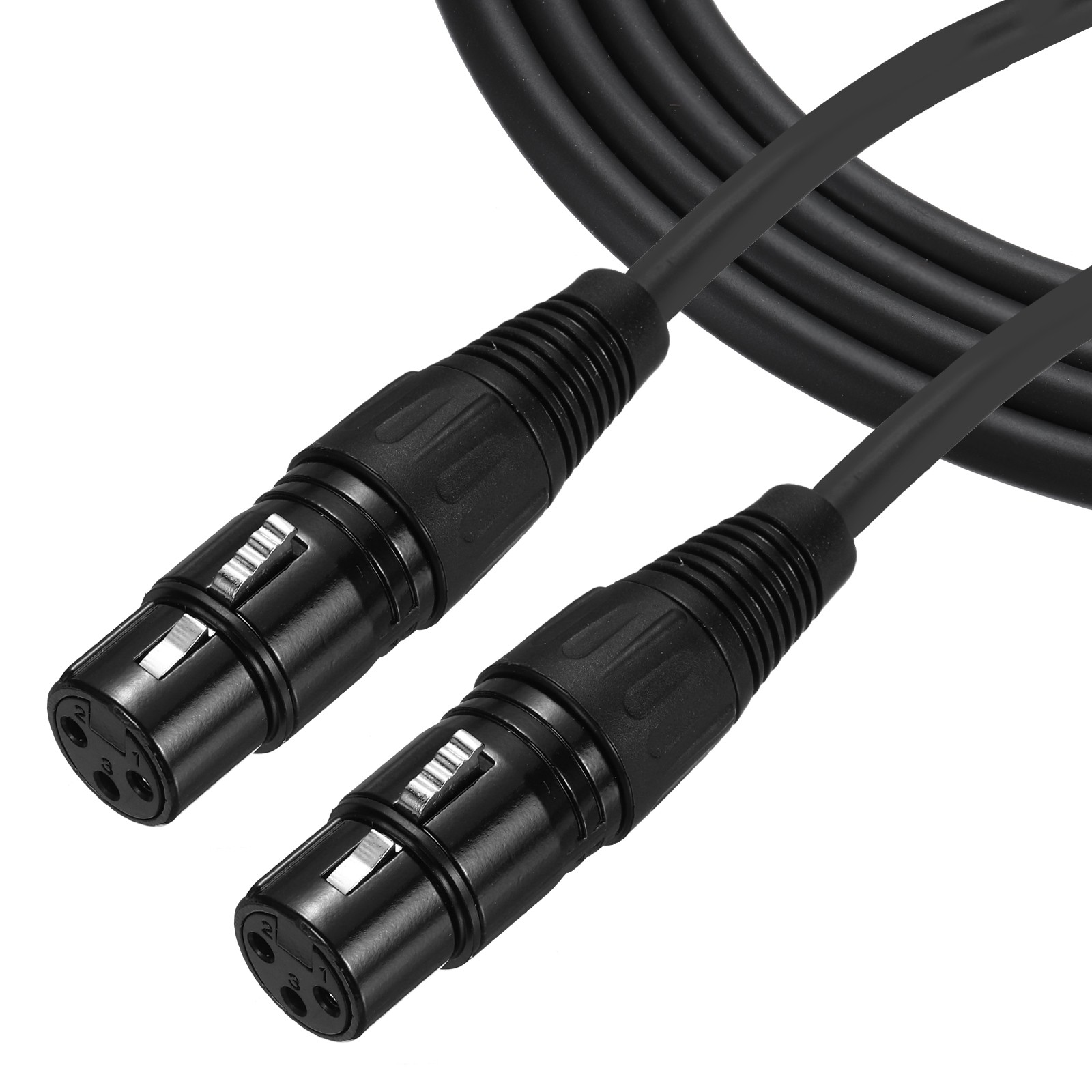 2Pcs 3 Pin XLR Male to Female Mic Cable 1 ft XLR Microphone Cable
