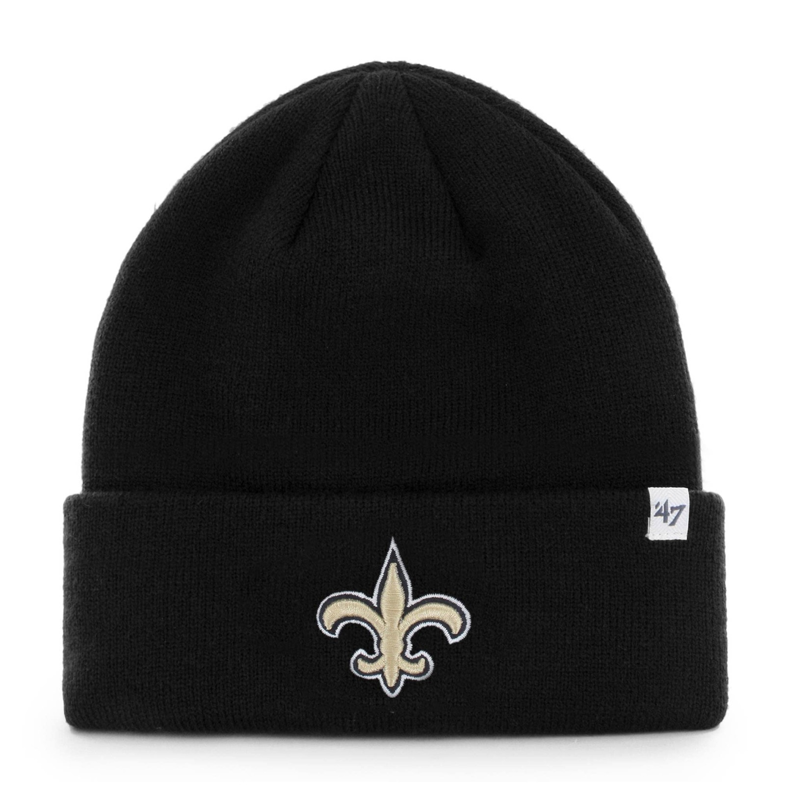 47 Men's Black New Orleans Saints Primary Basic Cuffed Knit Hat