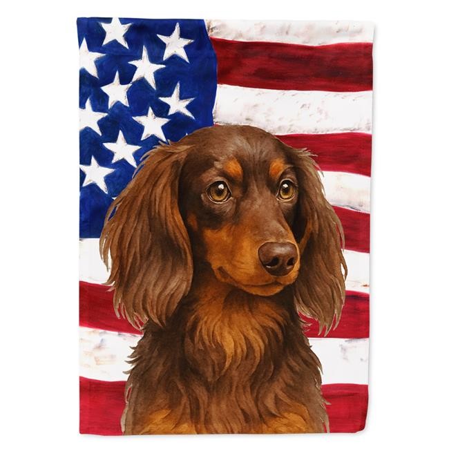 Carolines Treasures WDK6065CHF 40 x 28 in. Longhaired Chocolate & Tan Dachshu...